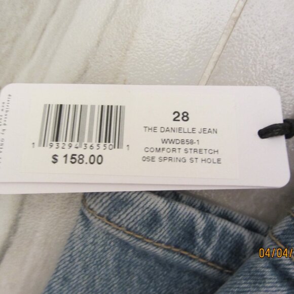 WeWoreWhat Danielle High Rise Vintage Straight, Distressed, 28x29, NWT $168 MSRP - Picture 7 of 12